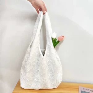 Látková taška s květinovým vzorem | dámská kabelka, nákupní taška