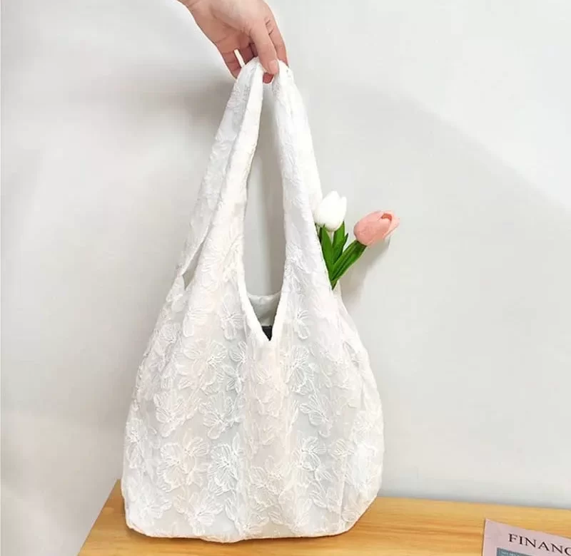 Látková taška s květinovým vzorem | dámská kabelka, nákupní taška