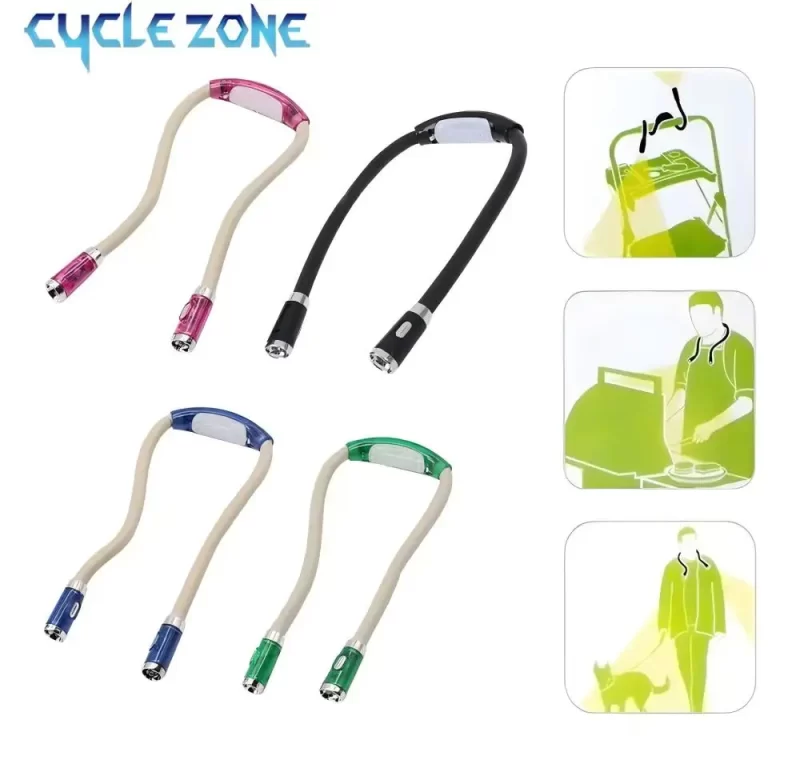 Led čelová lampa na krk s kloubem | kempingová svítilna, čtecí lampa