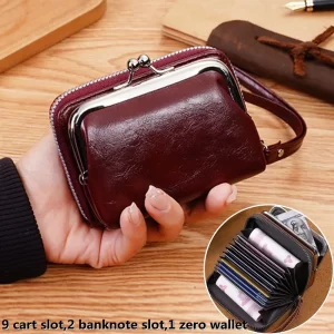 Dámská peněženka se sponou | dámská peněženka, kožená peněženka