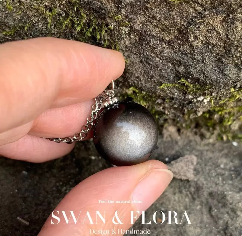 Obsidiánové šperky pro ochranu | ochranný amulet, náhrdelník, náušnice