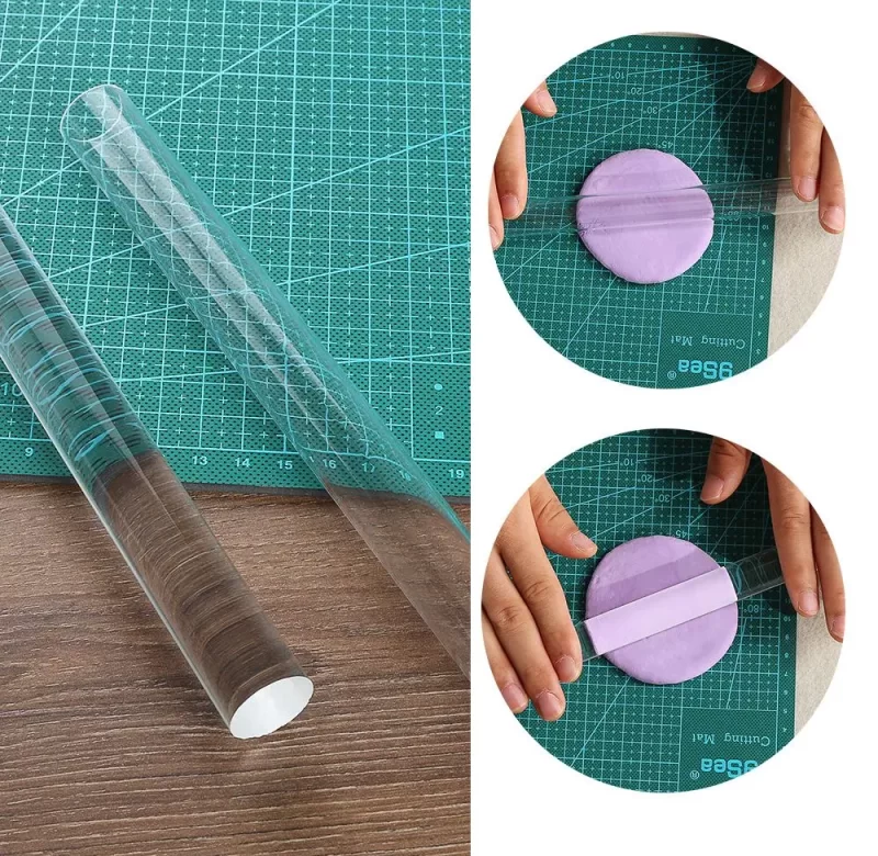 Transparentní hladký váleček na hlínu | váleček, keramické pomůcky