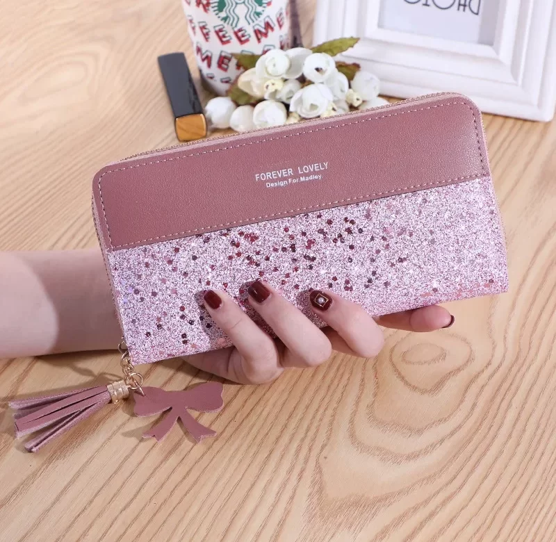 Elegantní velkokapacitní peněženka se vzorem hvězd | dámská peněženka, peněženka na mobil