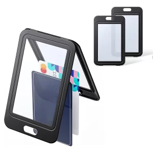 Průhledný výsuvný držák na karty | plastový držák, kancelářský doplněk