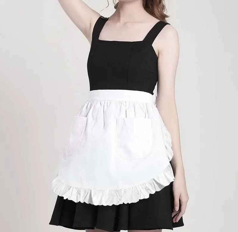 Princeznovská krajková bílá zástěra | domácí šaty, retro kostým