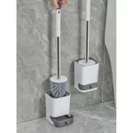 Nástěnný silikonový wc kartáč s odtokovou základnou | wc kartáč, toaletní kartáč