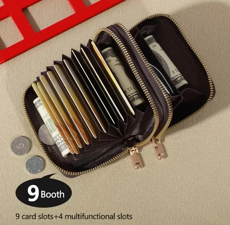 Dámská zipová peněženka na karty | peněženka, pouzdro