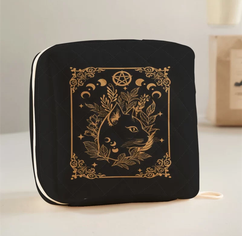 Lehká kočičí taštička na kapesníky | hygienická taštička, textilní organizér