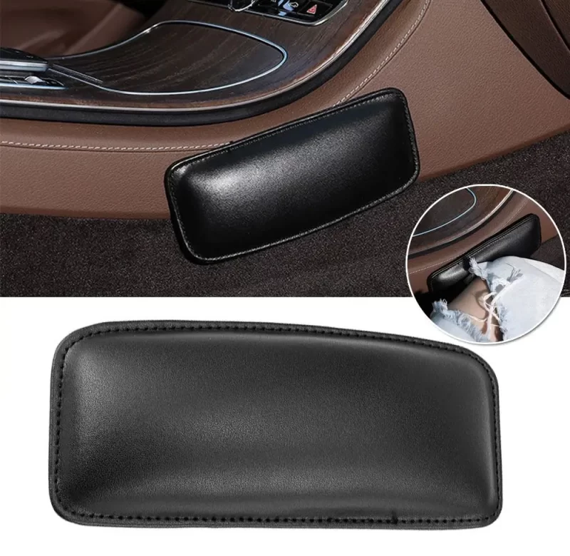 Pohodlná kožená opěrka kolen do auta | polštářek, autodoplněk