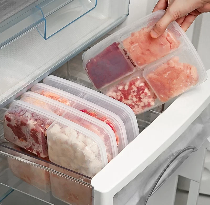 Čtyřdílný úložný box na potraviny | úložný box, krabička na jídlo