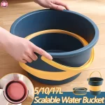 Skládací kbelík s víkem na cesty | skládací kbelík, kbelík s víkem