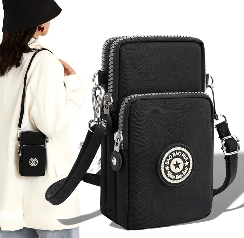 Mini crossbody kabelka z nylonu přes rameno | dámská kabelka, praktická taška