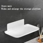 Skládací nástěnná police bez vrtání | úložná police, koupelnová police