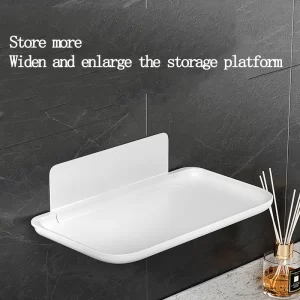 Skládací nástěnná police bez vrtání | úložná police, koupelnová police