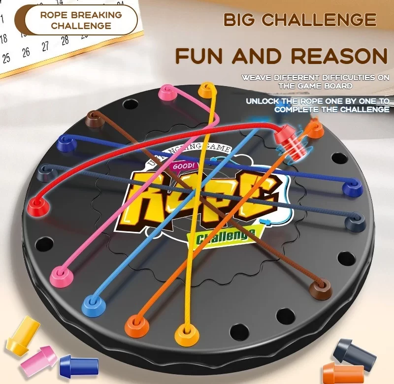 Barevná provázková logická hra pro děti | interaktivní hračka, stolní hra