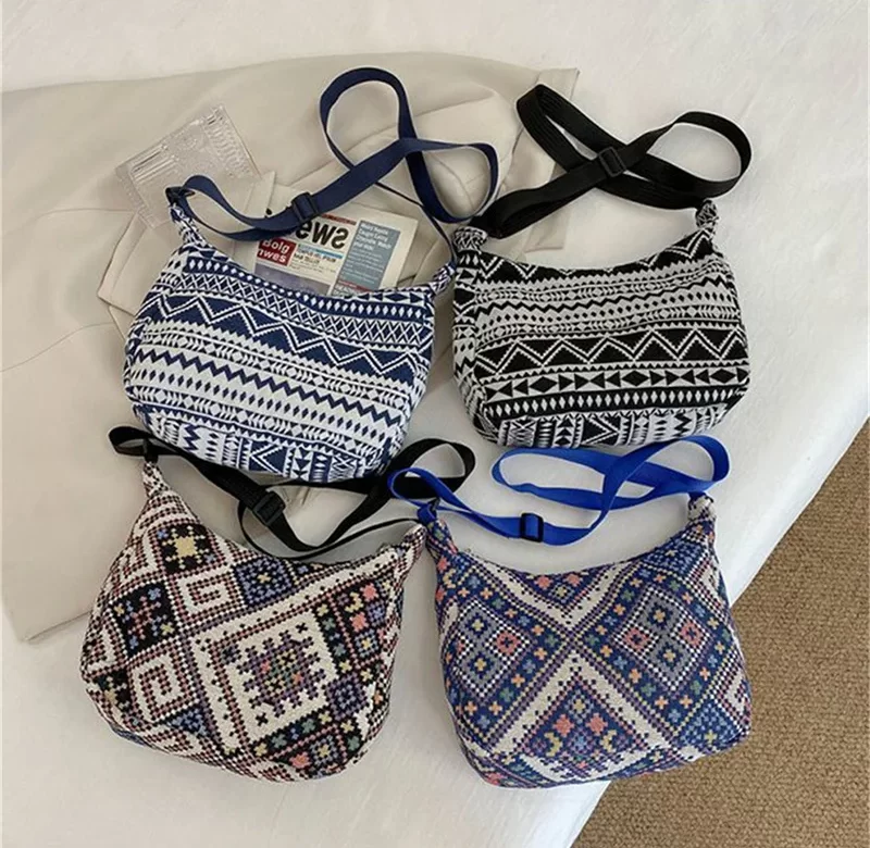 Plátěná kabelka s květinovým vzorem | dámská taška, nákupní taška