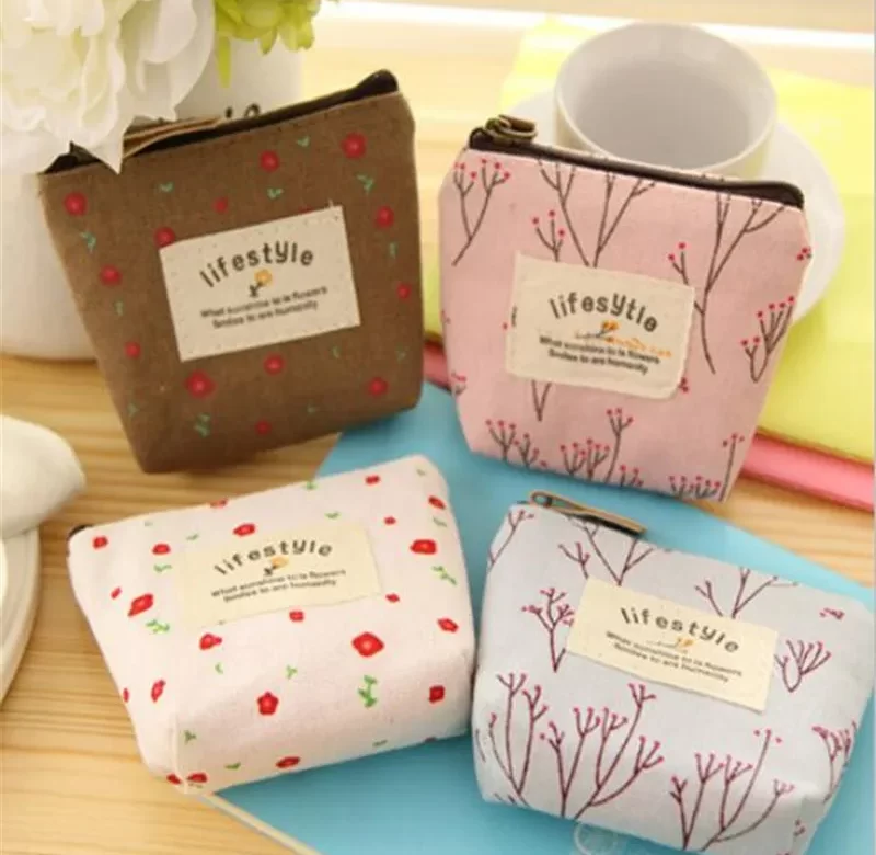 Malá květinová peněženka na zip | peněženka, pouzdro