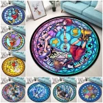 Kulatý koberec s herním motivem kingdom heart | herní koberec, kusový koberec