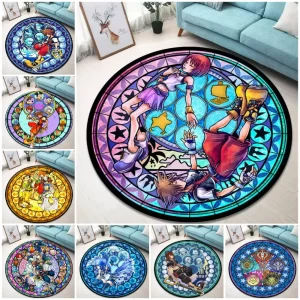 Kulatý koberec s herním motivem kingdom heart | herní koberec, kusový koberec