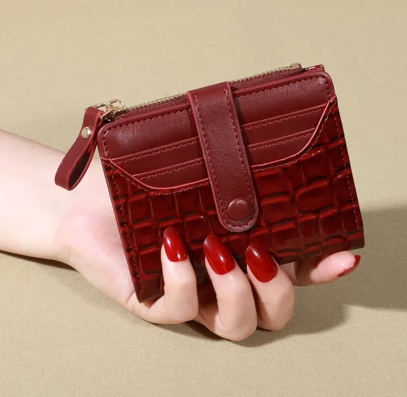 Elegantní dámská peněženka s dvojitým zipem | peněženka, pouzdro na karty