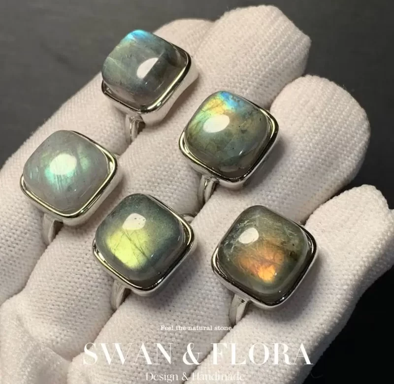 Nastavitelný prsten s měsíčním kamenem | dámský prsten, dárek