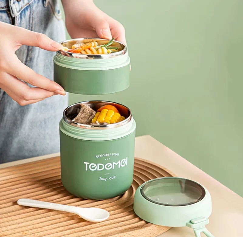 Termo box na jídlo s víkem | termoska, termo nádoba