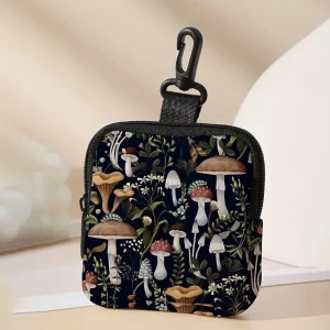Houbičková mincovní peněženka s potiskem | peněženka, úložná taštička