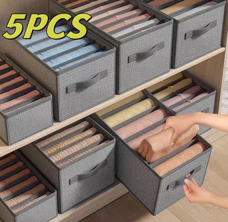 Praktický organizér na oblečení s přihrádkami | organizér oblečení, úložný box