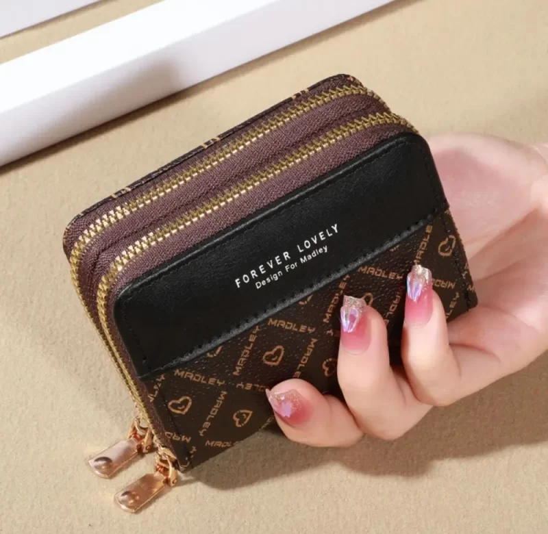 Barevná krátká dámská peněženka s přihrádkami | peněženka, psaníčko