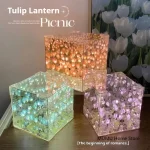 Tulipánová noční lampička s diy sadou | kreativní sada, noční lampička