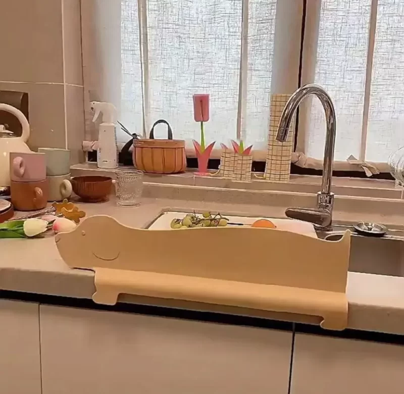 Vodní zábrana proti stříkání do dřezu | silikonová zábrana, kuchyňská clona