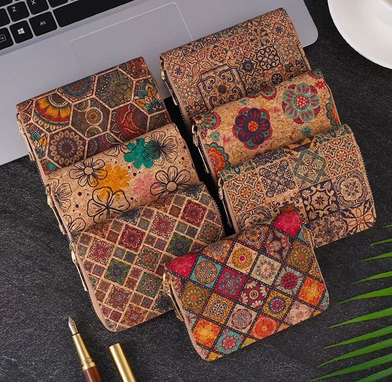 Boho peněženka s korkovým vzorem | peněženka, dámský doplněk