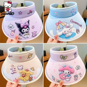 Sanrio letní klobouk pro děti | sluneční čepice, anime klobouk