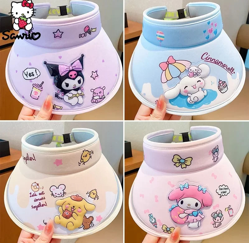 Sanrio letní klobouk pro děti | sluneční čepice, anime klobouk