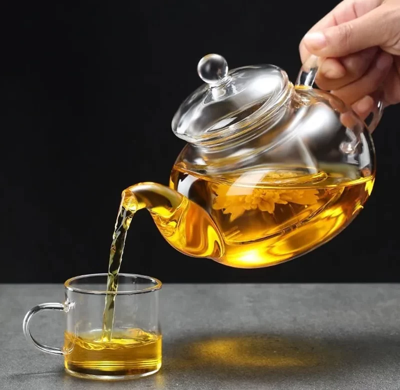 Elegantní skleněná konvice s filtrem | skleněná konvice, čajová souprava