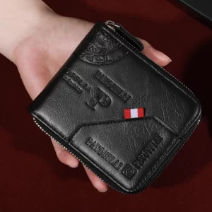 Pánská peněženka se zipem na karty | pánská peněženka, kožená peněženka