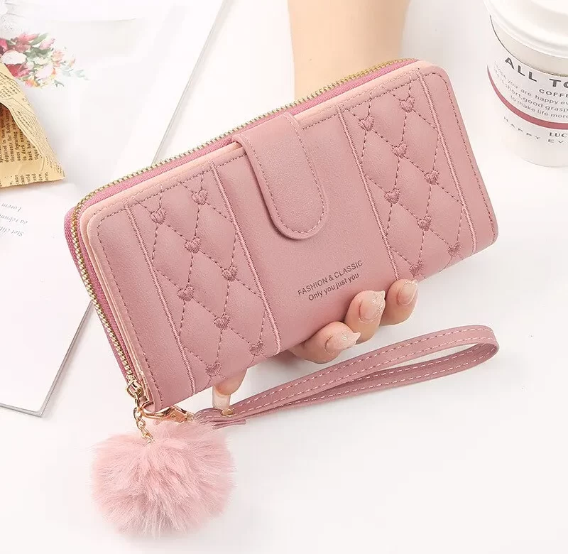 Dlouhá peněženka s poutkem na mobil | dámská peněženka peněženka na zip