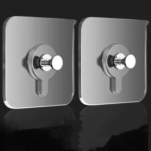 Silný transparentní háček na zeď bez vrtání | nástěnný držák, nalepovací háček