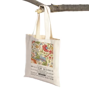 Květinová boho vintage taška přes rameno | nákupní taška, plátěná taška