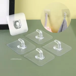 Samolepicí průhledné nástěnné háčky na klíče | háčky, držák