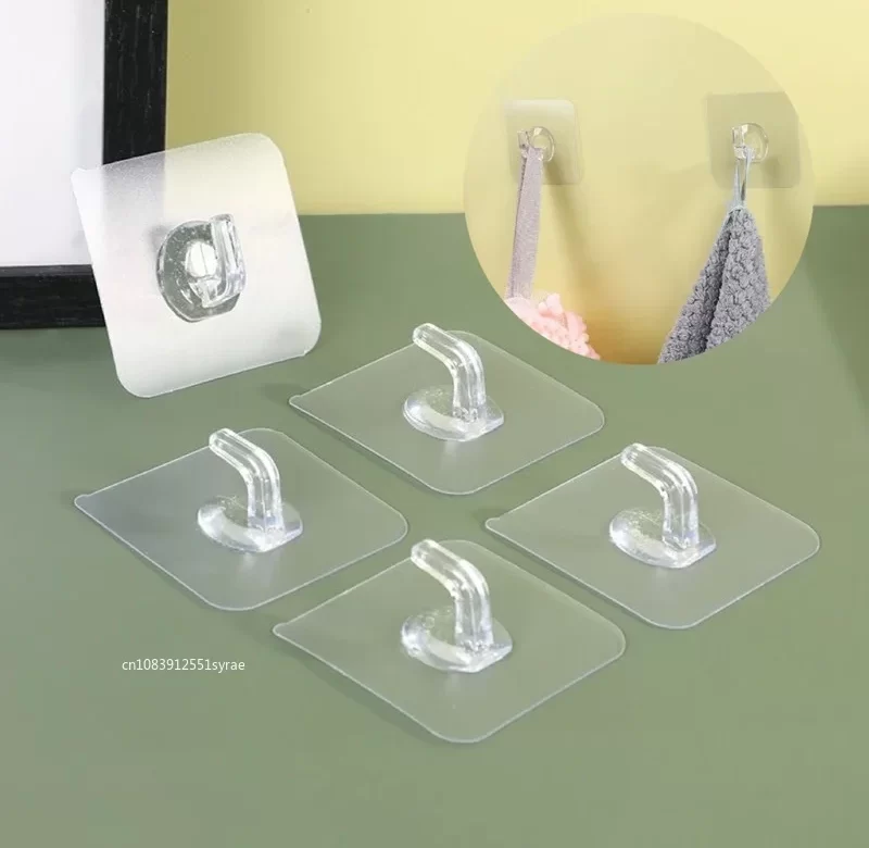 Samolepicí průhledné nástěnné háčky na klíče | háčky, držák