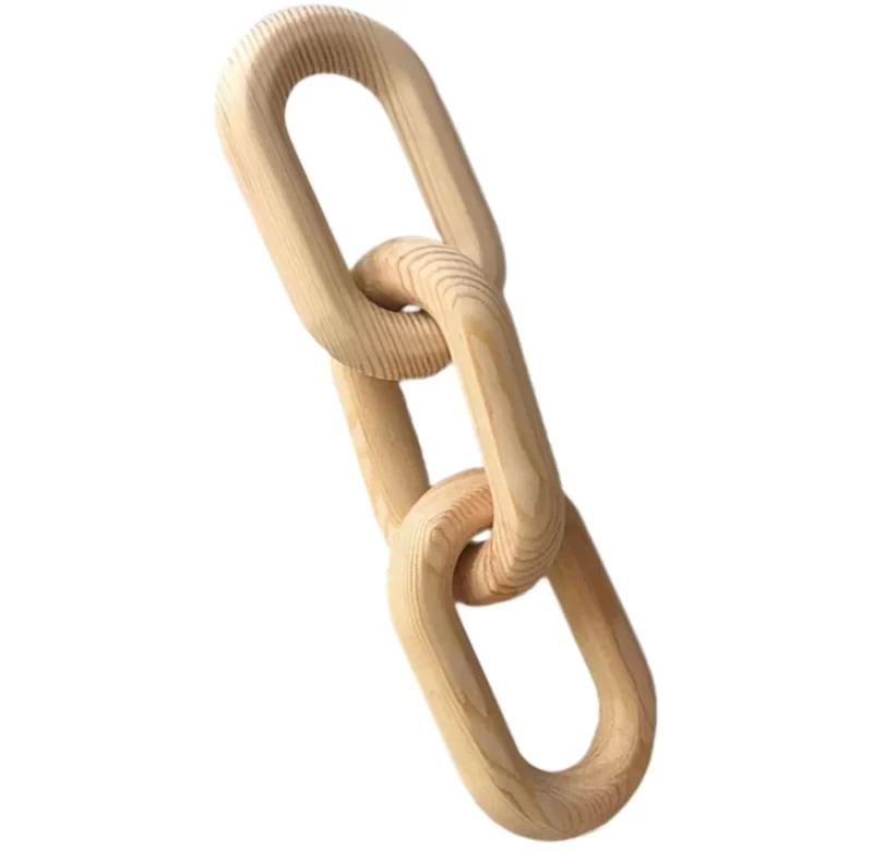 Dřevěný dekorativní řetěz na stůl a zeď | přírodní dekorace, dřevěná dekorace