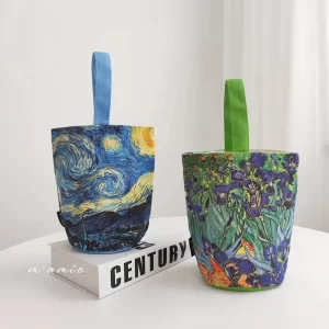 Retro plátěná taška s motivem Van Gogha | stylová kabelka, dámská taška