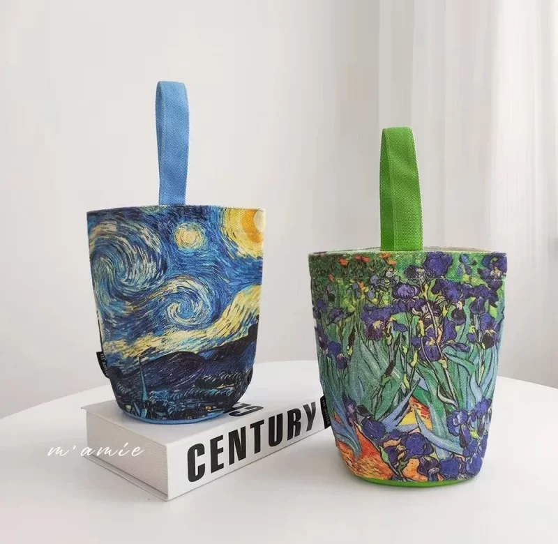 Retro plátěná taška s motivem Van Gogha | stylová kabelka, dámská taška