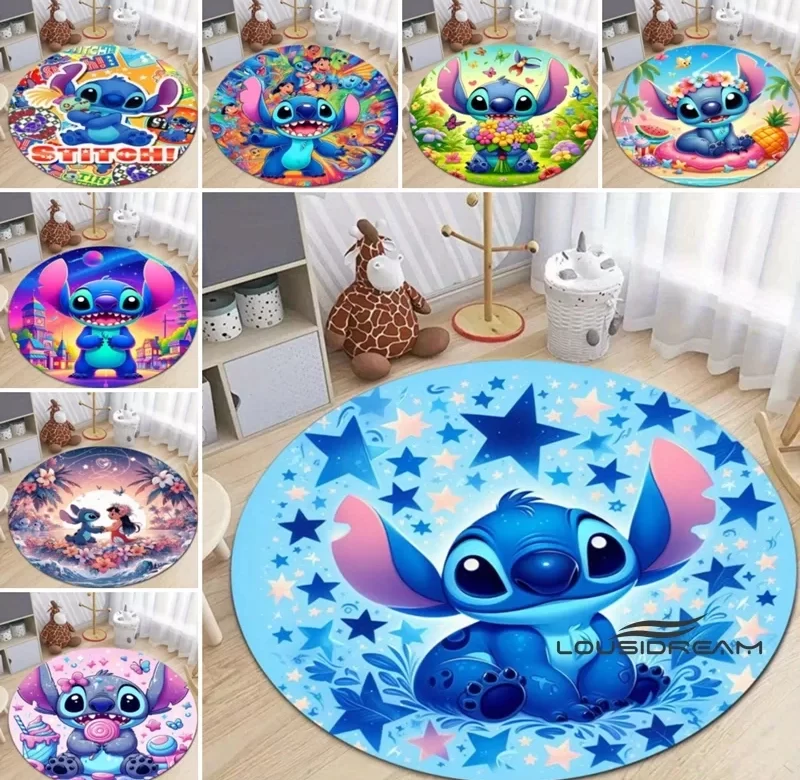 Kulatý dětský koberec se Stitch motivem | koberec, podložka