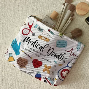 Barevná cestovní kosmetická taštička v lékařském stylu | kosmetická taštička, toaletní taška