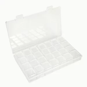 Praktický plastový organizér s 28 přihrádkami | úložný box, organizér šperků