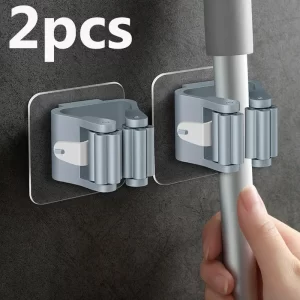 Držák mopu bez vrtání na stěnu | věšák, organizér