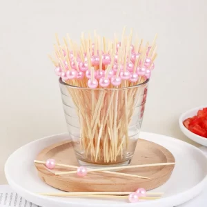 Bambusové napichovátka na ovoce 50-100 ks | jednorázové vidličky, napichovátka