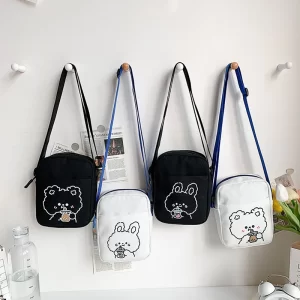 Plátěná crossbody taška pro ženy | dámská taška, cestovní kabelka